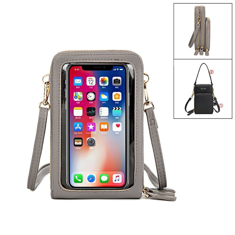 Women Leather Shoulder Bags Large Capacity Crossbody Bags Handbag Phone Purse