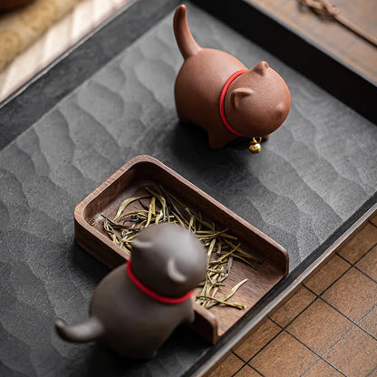 Purple Clay Cute Cat Tea Pets Ceramic Kung Fu Tea Set Accessories for Home Decor