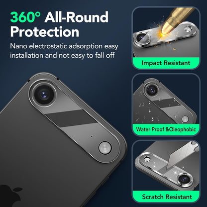 3PCS Rear Back Camera Lens Protector Tempered Glass for Iphone Air- HD Clear Ful