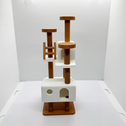 RHF12202 1/12 Dollhouse Model Miniature Cat Climbing Frame Cat Toy Set