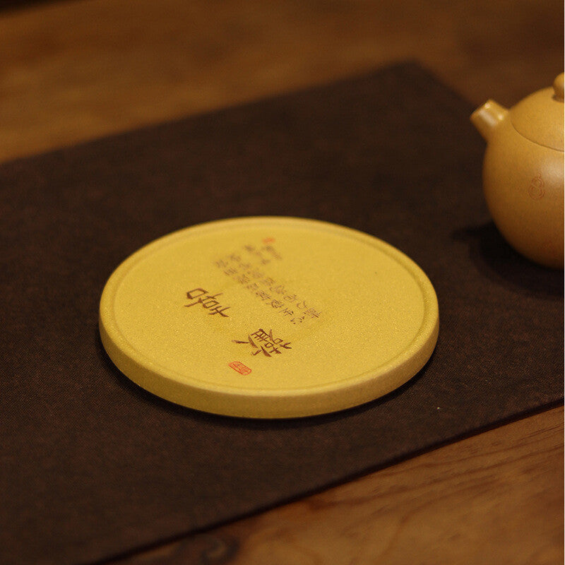 Real Yixing Zisha Duan Clay Holder For Tea Pot Chinese Character Carved Rack New