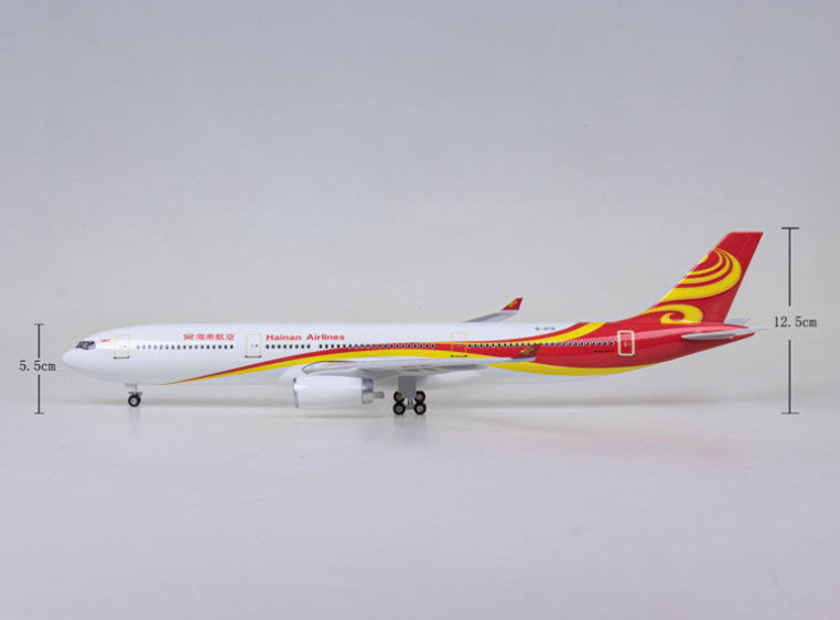 47CM 1:135 HAINAN AIRLINE AIRBUS A330 Passenger Plane Landing Gears Resin Model