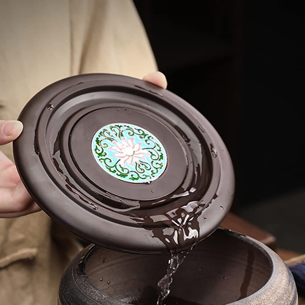 16.3cm Wooden Teapot Mat Kungfu Tea Set Accessories Tea Ceremony Decor Tea Tray
