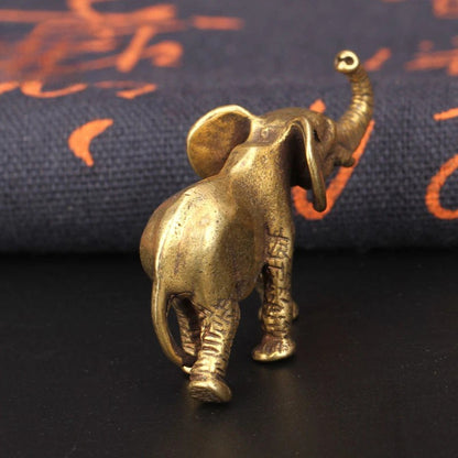 5.5cm Retro Brass Elephant Figurines Tea Pet Table Ornament Home Decoration