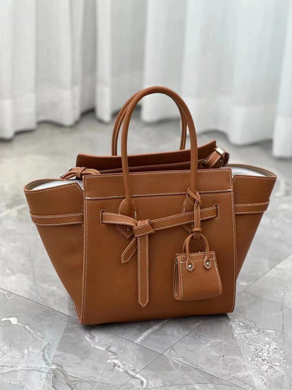Cowhide Handbags For Women Genuine Leather Tote Bag Simple Trendy Bag
