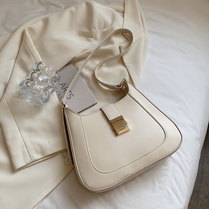 Handbags Synthetic Leather Shoulder Crossbody Bags Half Moon Shape 25*21*6 CM