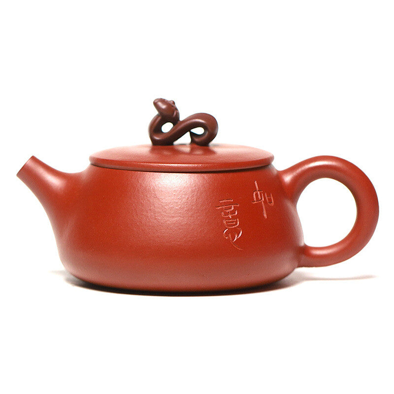 Dahongpao Clay Tea Pot Handmade Carved Yixing Zisha Master Pot 9 Infuser Holes
