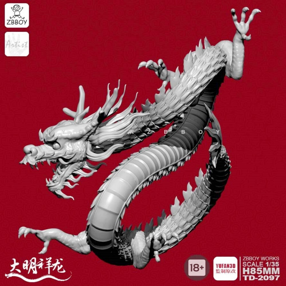 85mm Resin Figures Model Fantasy Classic Chinese Dragon Unassembled Unpainted
