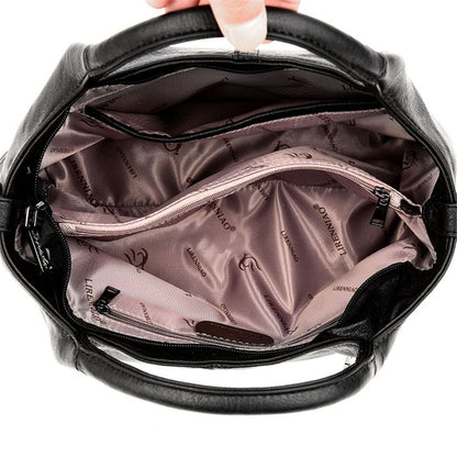 Soft Genuine Leather Handbag Small Casual Messenger Shoulder Bag Crossbody Purse