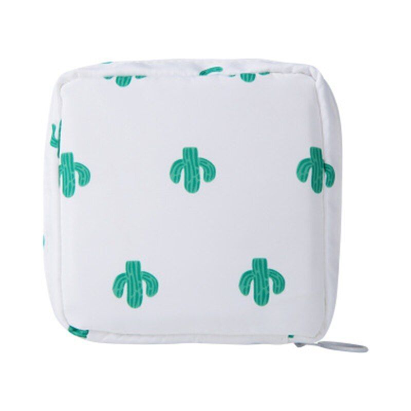 Storage Bag Napkin Pouch Cosmetic Bags Organizer Makeup Purse Nylon Black Travel