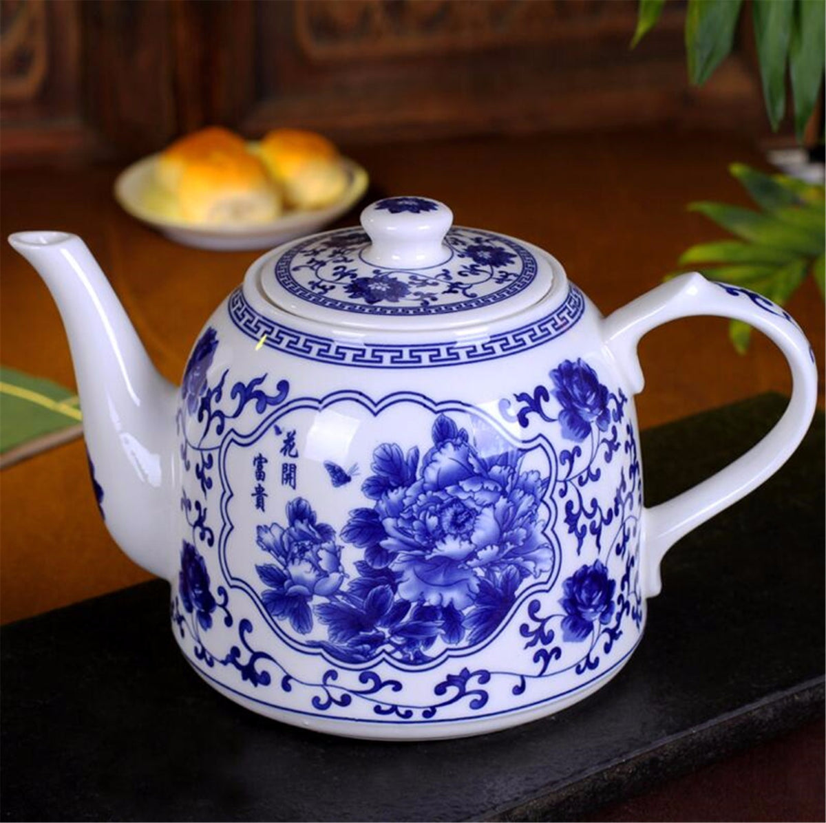 Blue and White Ceramic Teapot Large Capacity Household Insulated Teapot