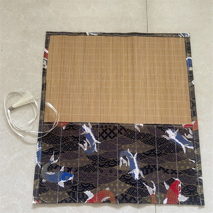 Retro Painting Brushes Holder Storage Bamboo Rolling Bag Calligraphy Pens Case