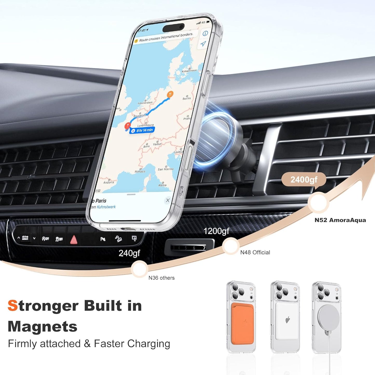 Compatible with Iphone 17 Pro Max Case with 360° Spin Magnetic Ring Stand [Compa