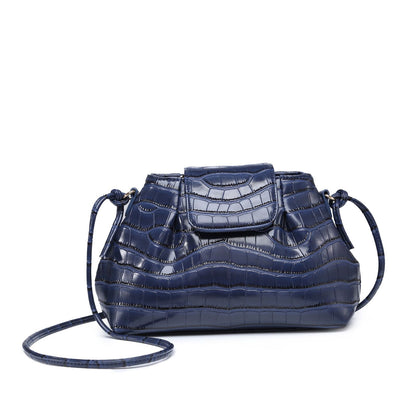 Elegant Handbag Ostrich Pattern Handbag Synthetic Leather Cloud Bag 27*11*17 CM