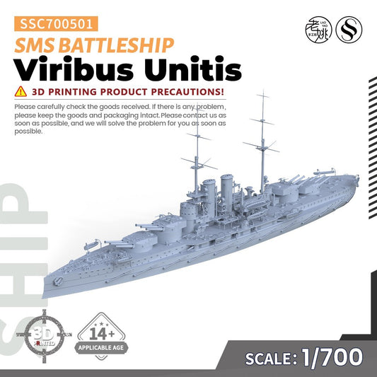 SSMODEL SSC700501 1/700 Military Model Kit SMS Viribus Unitis Battleship