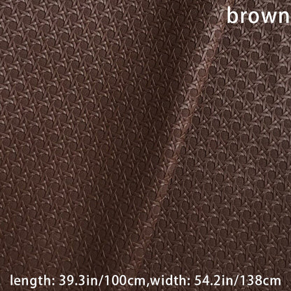 100cm Weaving Pattern Faux Leather Fabric Cloth F DIY Sofa Cover Bag Upholstery