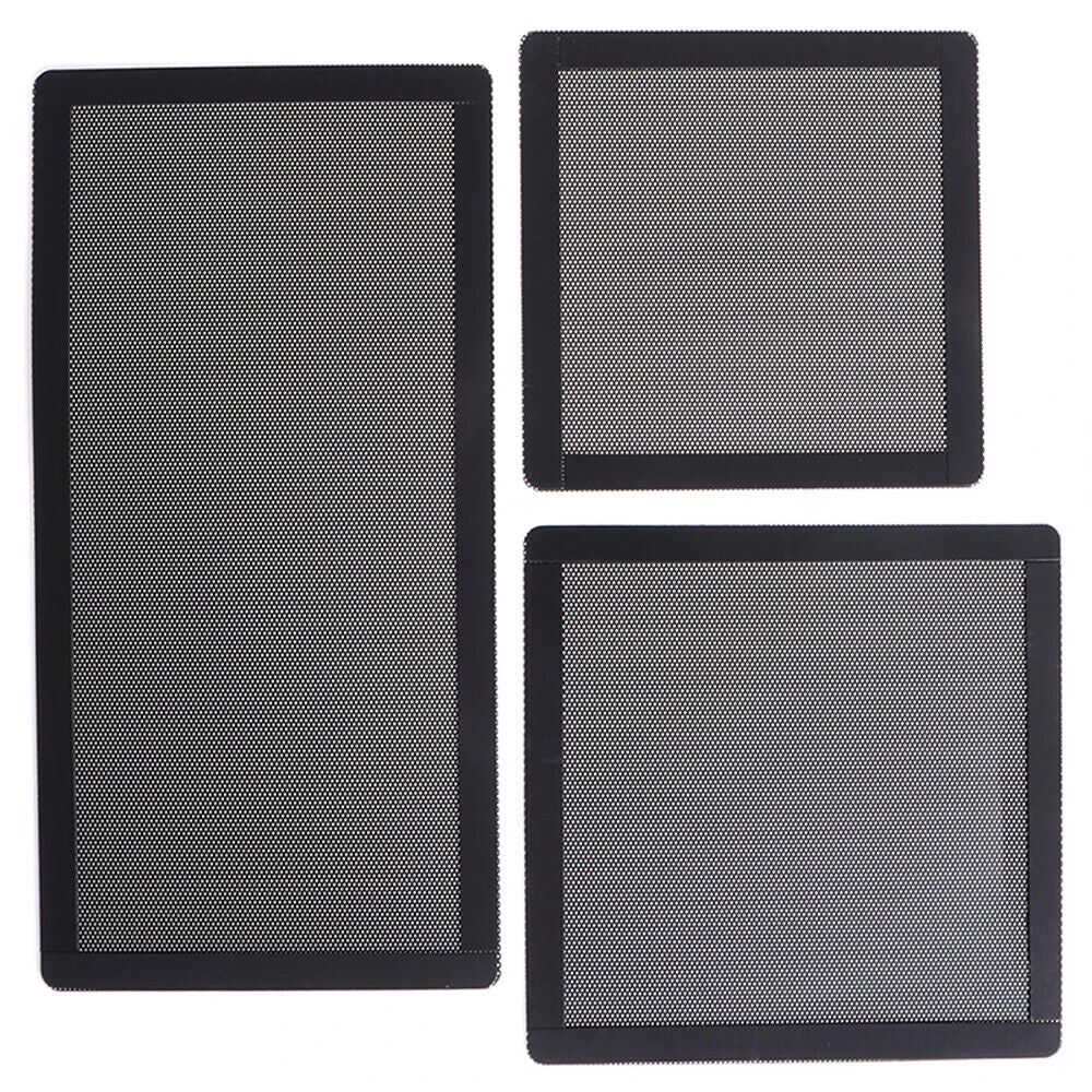 PC Case Dust Filter Mesh Black PVC Cooling Fan Computer Guard Cover Horn Net Kit