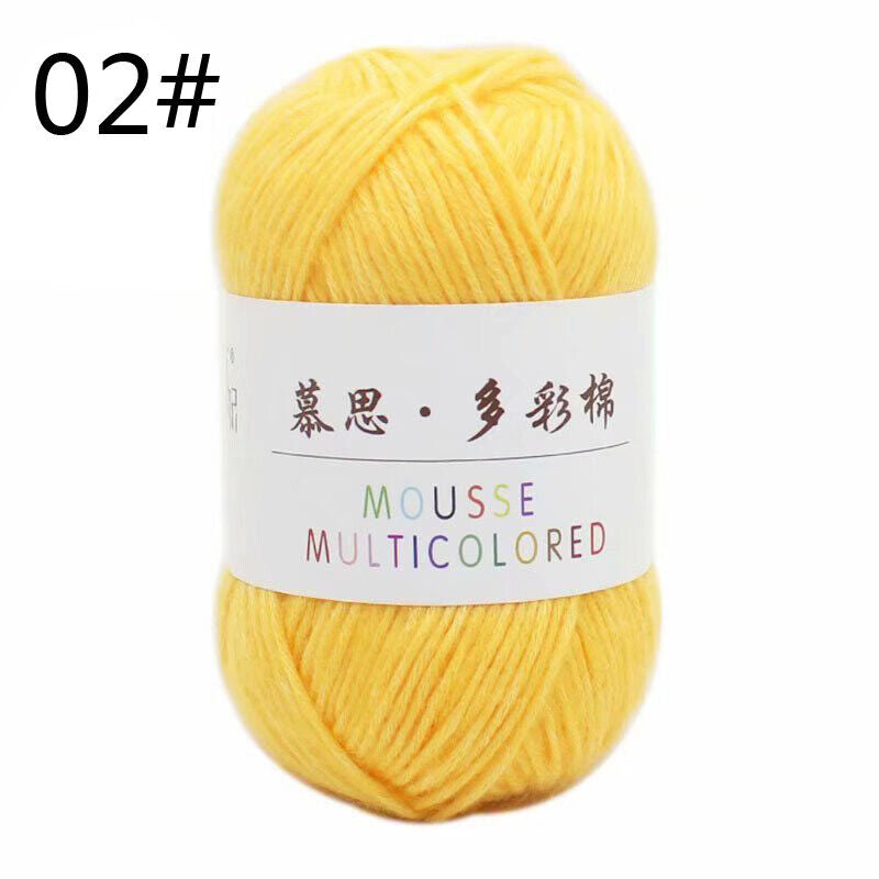 Hot Sale 50g Soft Milk Cotton Baby Yarn Hand-dyed Wool Socks Scarf Knitting Yarn