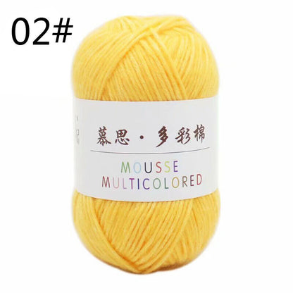 Hot Sale 50g Soft Milk Cotton Baby Yarn Hand-dyed Wool Socks Scarf Knitting Yarn