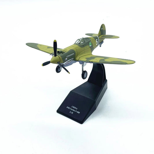 1:72 American P40 Flying Tigers Fighter WWII Military Aircraft Model Simulation