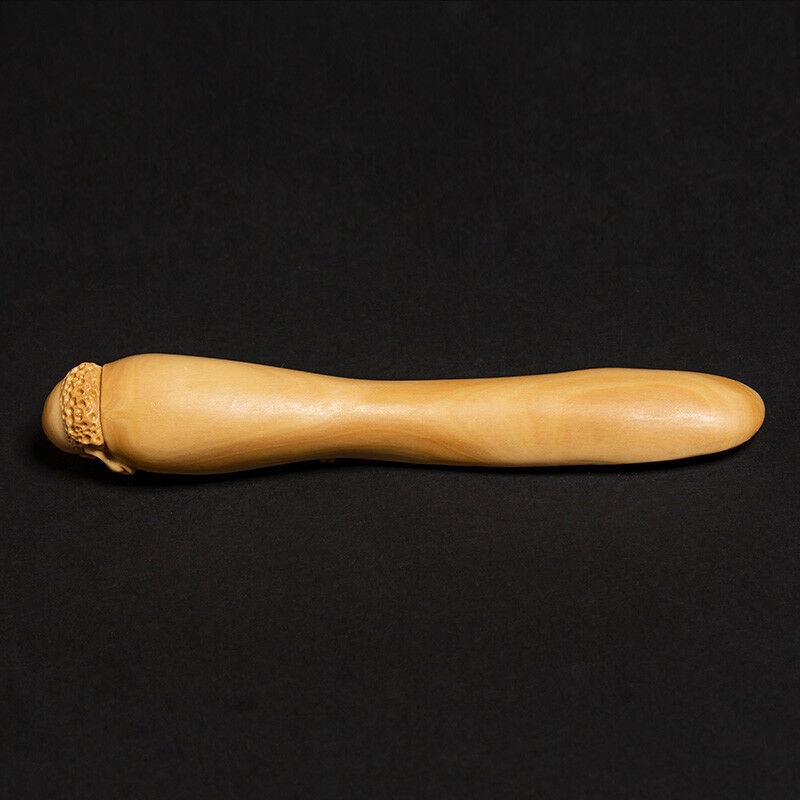 16 CM Long Carved Boxwood Carving Tea Scoop Spoon: Damo
