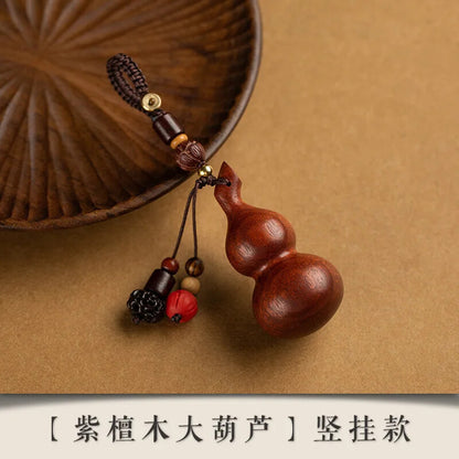 Mobile Phone Rosewood Small Gourd Car Keychain Pendant Cute Pendant Chain Rope