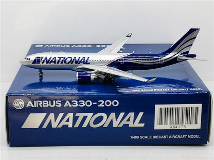 1:400 JC Wings NATIONAL A330-200 Passenger Airplane Diecast Aircraft Model