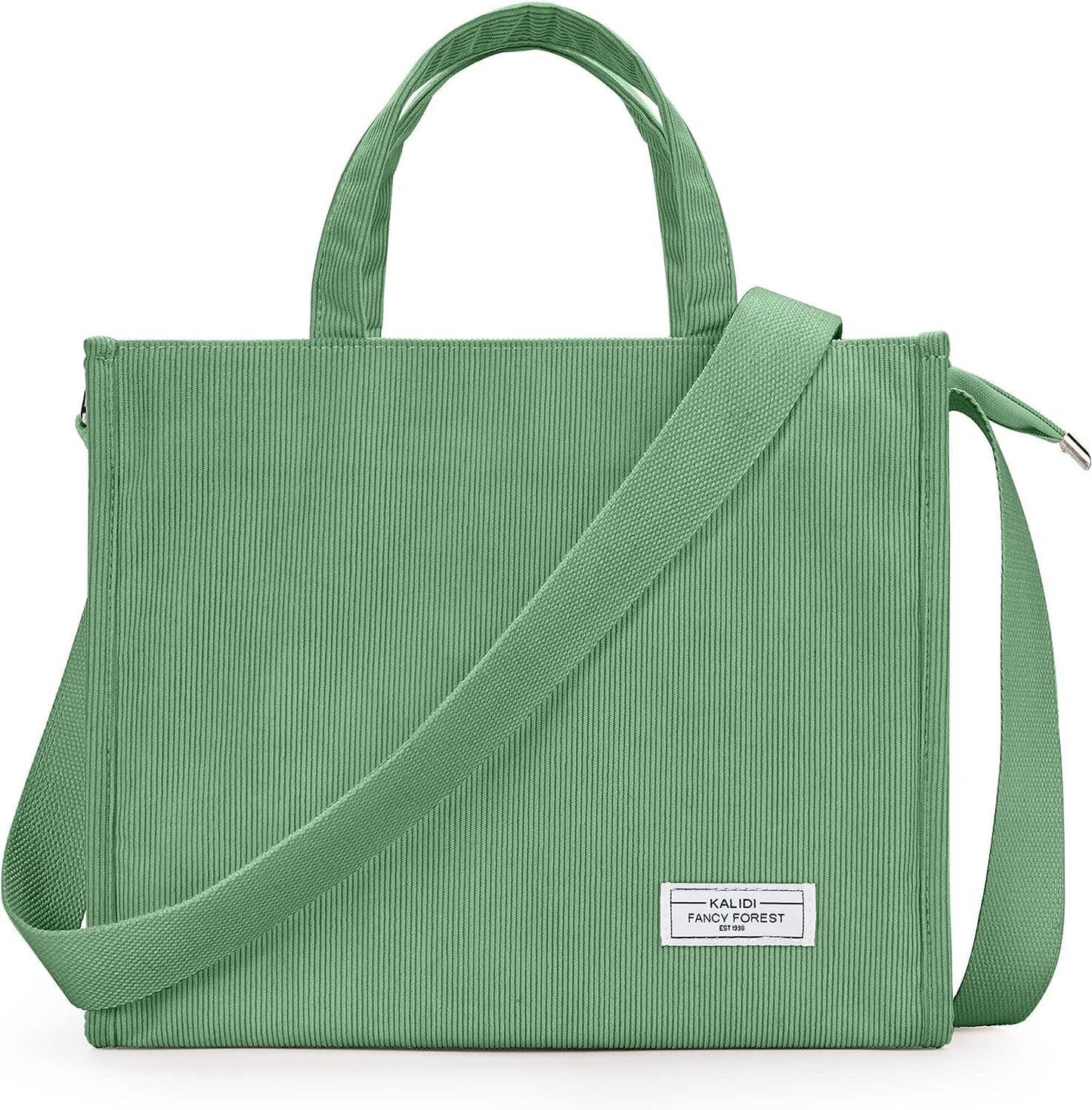 KALIDI Tote Bag for Women Corduroy Crossbody Bag Casual Zipper Tote Fashion Shou
