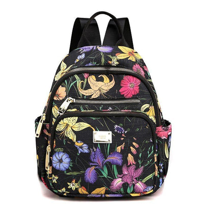 Soft Nylon Small Backpack School Bags Polyester 17*10*28 CM Softback Floral 1 PC