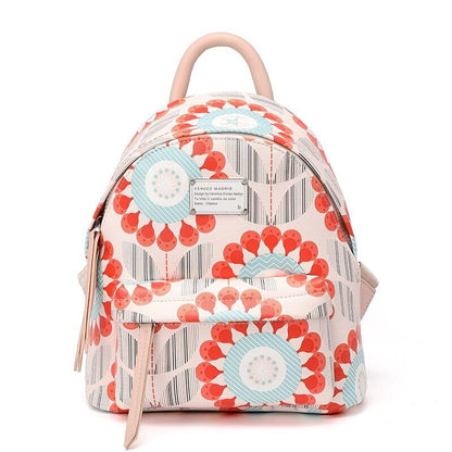 Backpack Women's Small Bag Travel Leisure Trend Floral Design Style