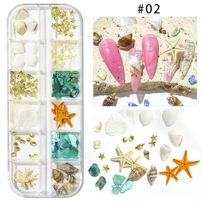 Nail Art Charms Flakes Abalone 3D Irregular Slice Shell Stone DIY Manicure Decor
