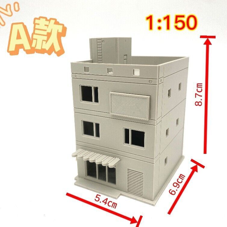 1/64 1/87 1/150 S HO Scale Buildings Train Railway Layout Model House