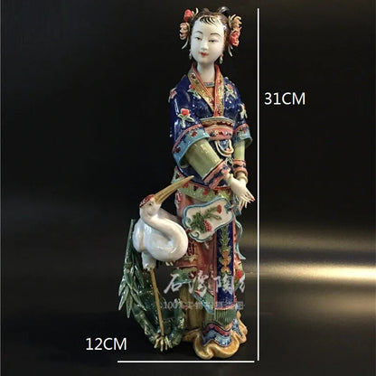 Chinese Style Decor Ceramic Craft Home Decoration Classical Enamel Beautiful