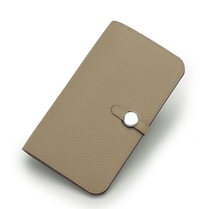 Genuine Leather Passport Cover Unisex Organizer Wallet Long Purse Hasp Money Bag