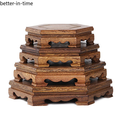 Tea Set Base Mahogany Chicken Wing Wood Base Flower Bonsai Wood Bracket