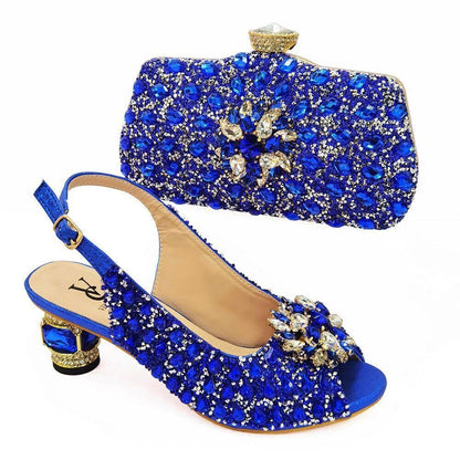 Ladies Leather Shoe and Bag Set Shoe with Matching Bag Set Shoes Bag Set Party