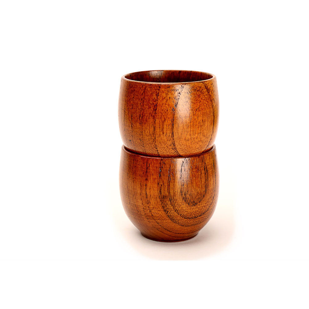 Wooden Coffee Tea Beer Juice Handmade Milk Water Mug Primitive Natural Cup Wood