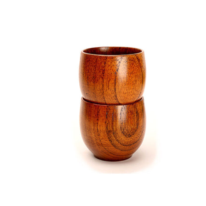 Wooden Coffee Tea Beer Juice Handmade Milk Water Mug Primitive Natural Cup Wood