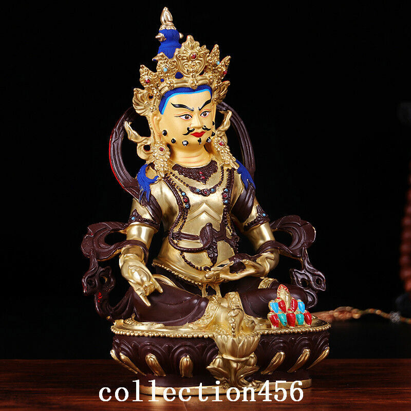 Tibetan biography Buddhism Pure copper Yellow God of wealth statue