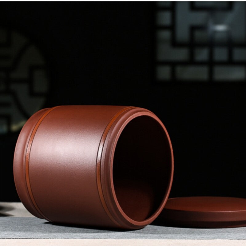 Original Ore Real Yixing Zisha Purple Clay Tea Canister Sealed Lid Storage Jar