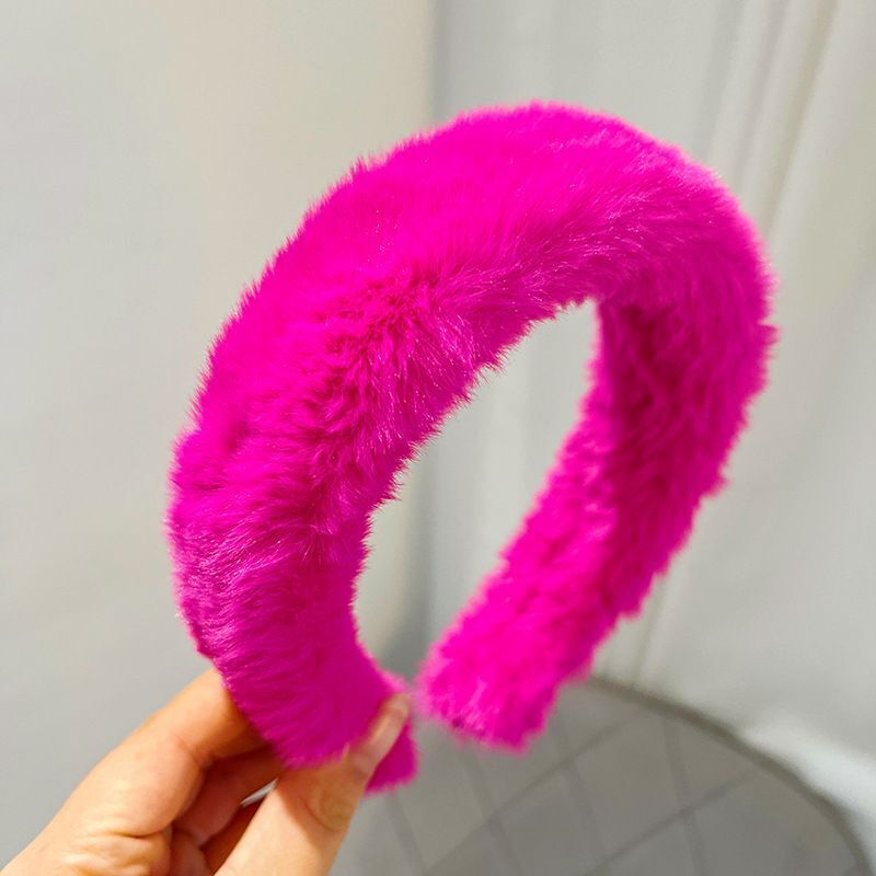 Women Headband Luxurious Faux Fur Crystal Hairband Casual Adult Hair Accessories