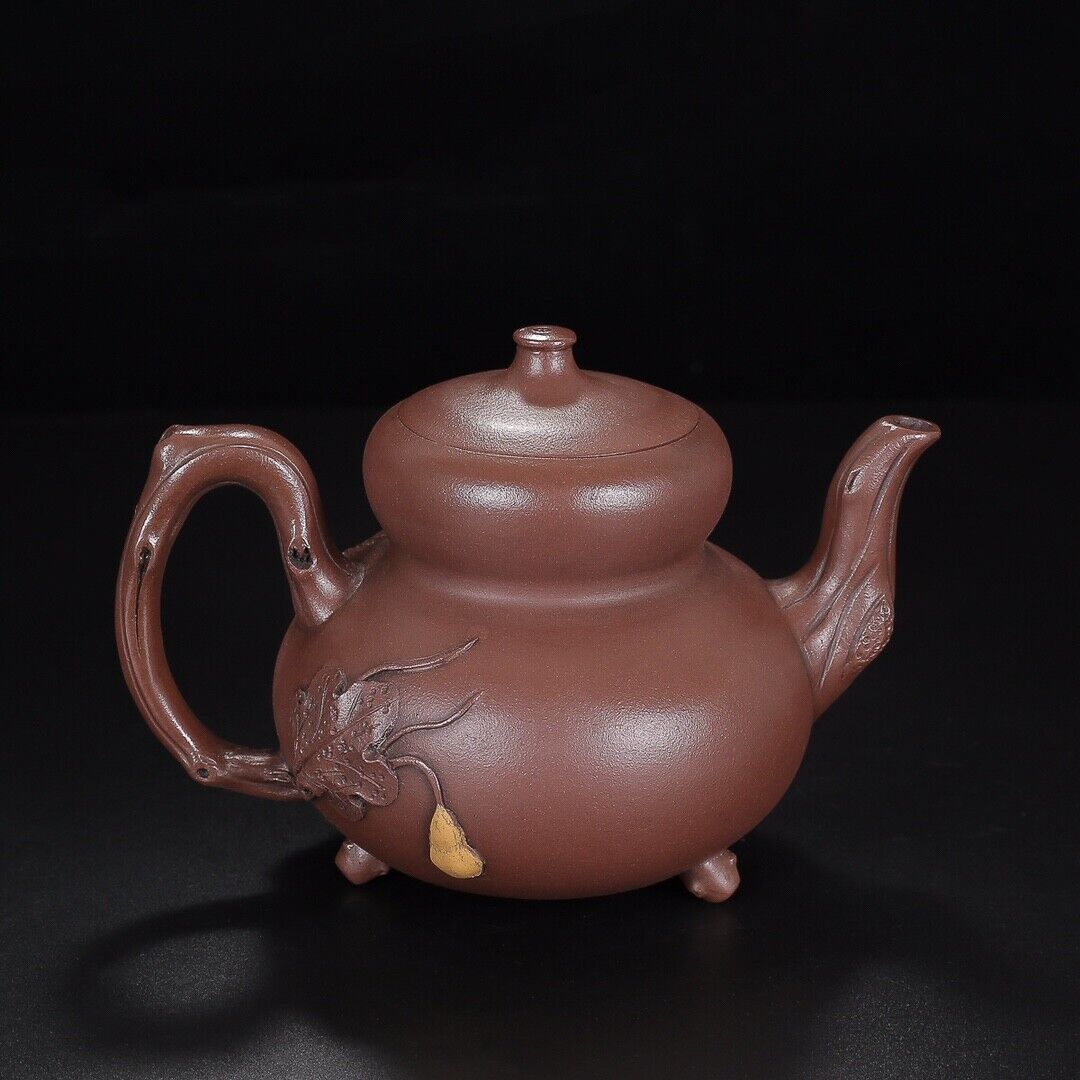 Chinese Yixing Zisha Clay Handmade Exquisite Teapo （福禄 底款：汪寅仙）