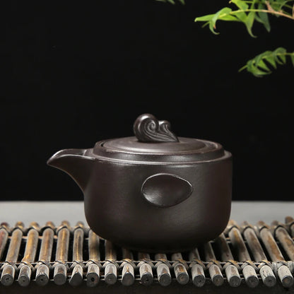 Antique Purple Clay Hand Grab Pot Chinese Yixing Zisha Teapot Household Filter
