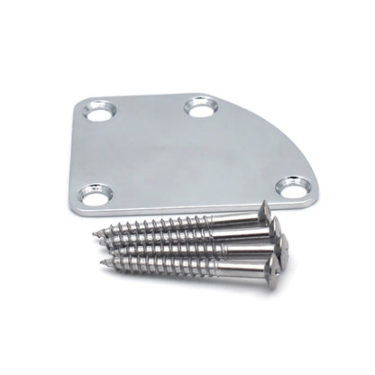 Silver Electric Guitar Neck Plate Cutaway Neck Joint Plate For Strat Tele Bass k