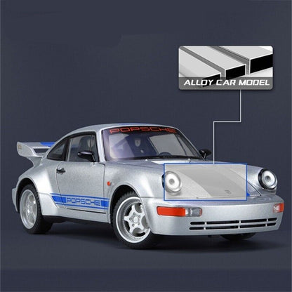 1:24 Porsche 911 Carrera RS 964 Diecast Model Car Sports Toy Vehicle Sound Light