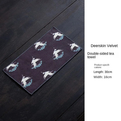Tea Towel Tea Table Towel Rag Light Luxury Chinese Absorbent Pot Towel Tea Mat