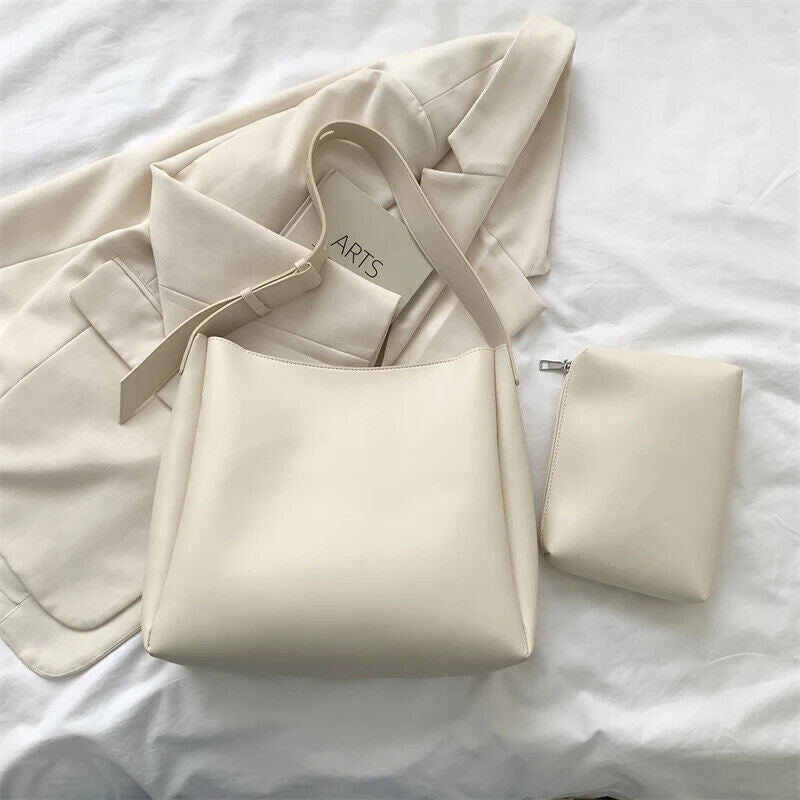 Leather Tote Bag Women Shoulder Side Bag Handbags and Purses