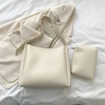 Leather Tote Bag Women Shoulder Side Bag Handbags and Purses