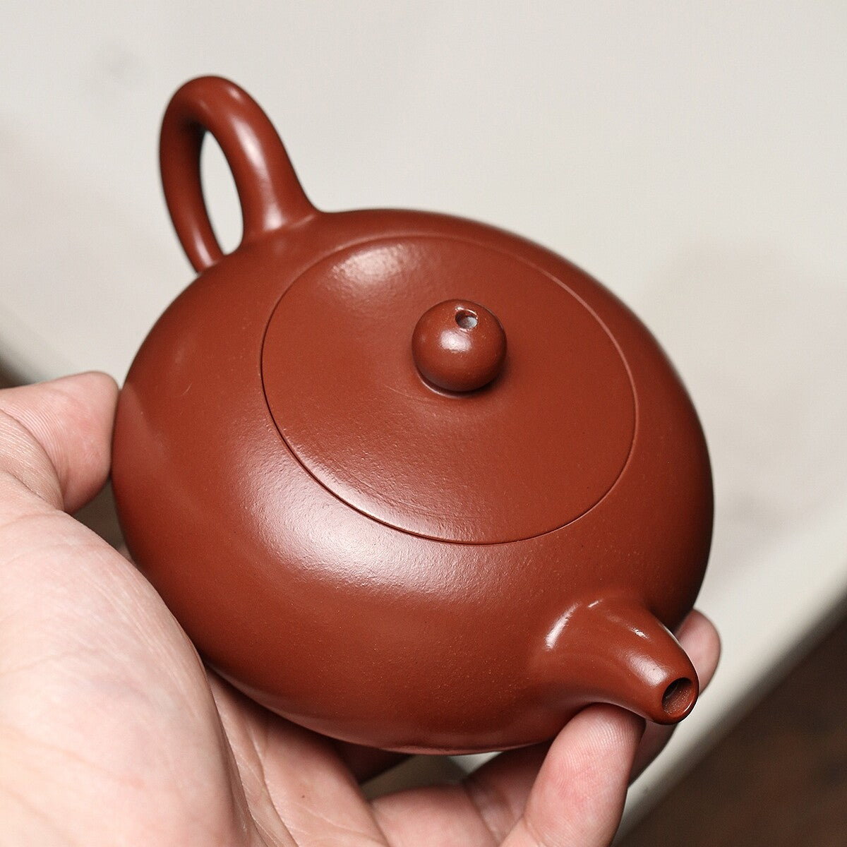 150ml Small Kungfu Tea Pot Handmade Ball Shaped Infuser Holes Yixing Zisha Pot