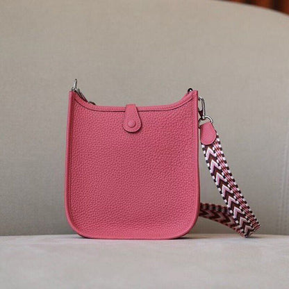 2022 NEW Women's Bucket Bag Handbag Hollowed Crossbody Bag Leather
